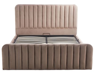 Alice - Lit Coffre - 160x200 Cm - En Velours