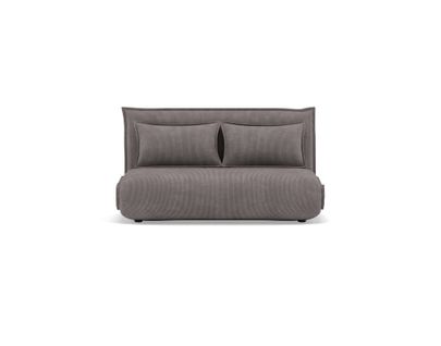 Canapé Droit Convertible 2 Places Candice En Velours Côtelé Gris Clair