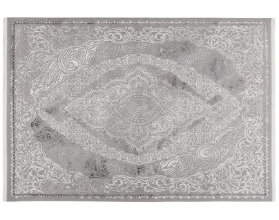 Telio - Tapis Rectangulaire Motif Oriental - Gris Anthracite