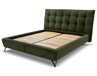 Sohan - Lit Coffre - 180x200 - En Tissu Bouclette - Sommier Inclus