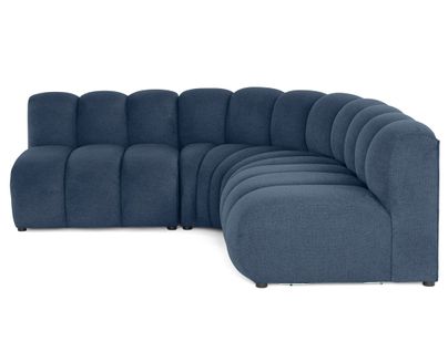 Debbie - Canapé Modulable D'angle Réversible 4 Places En Tissu Texturé