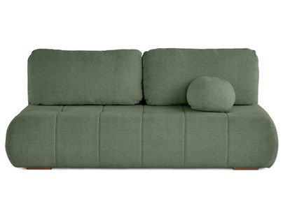 Canapé Droit Convertible 3 Places Bowie En Tissu Texturé Vert