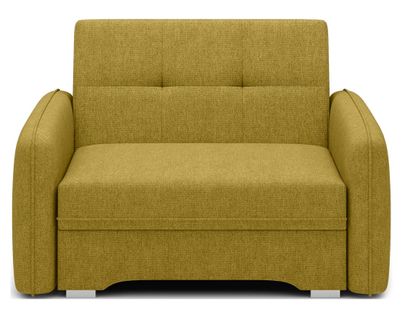 Michelle - Fauteuil Convertible Avec Coffre En Velours Jaune