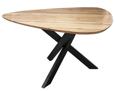 Makana - Table à Manger - Bois Massif D'acacia Et Métal - 6 Personnes