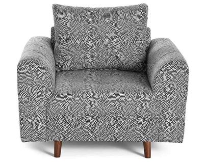 Rune - Fauteuil Motif Graphique En Velours