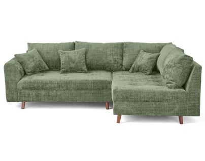 Rune - Canapé D'angle Droit 4 Places En Velours Texturé