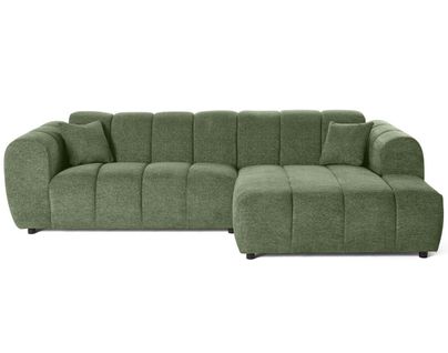 Curtis - Canapé D'angle Droit 4 Places En Tissu Texturé