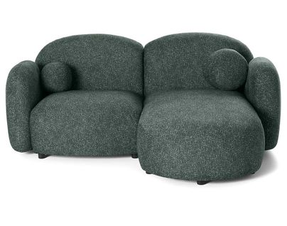 Velris - Canapé D'angle Droit 3 Places En Tissu Moucheté