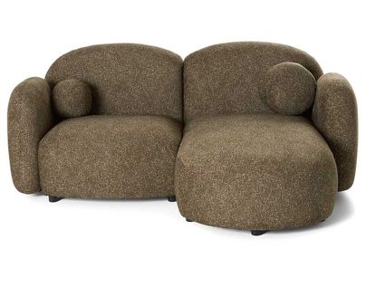 Velris - Canapé D'angle Droit 3 Places En Tissu Moucheté