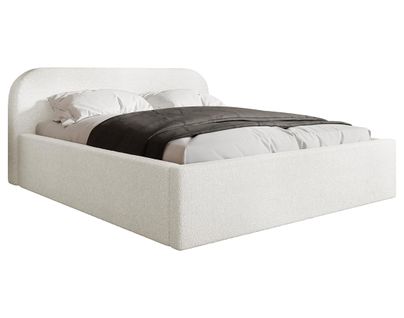 Orane - Lit Coffre - 180x200 Cm - En Tissu Bouclette