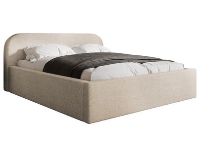 Orane - Lit Coffre - 180x200 Cm - En Tissu Bouclette