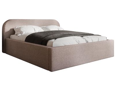 Orane - Lit Coffre - 180x200 Cm - En Tissu Bouclette