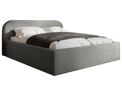 Orane - Lit Coffre - 180x200 Cm - En Tissu Bouclette