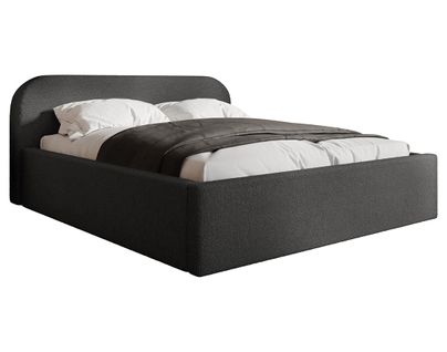Orane - Lit Coffre - 180x200 Cm - En Tissu Bouclette