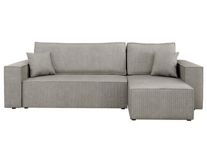 Cezanne - Canapé D'angle Réversible 4 Places Convertible Avec Coffre En Tissu Texturé