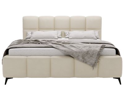 Paulito - Lit Coffre - 160x200 Cm - Sommier Inclus - En Velours