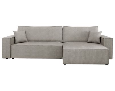 Cezanne - Canapé D'angle Réversible 5 Places Convertible Avec Coffre En Tissu Texturé