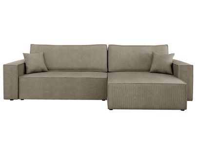 Cezanne - Canapé D'angle Réversible 5 Places Convertible Avec Coffre En Tissu Texturé