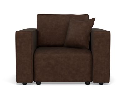 Topaze - Fauteuil En Simili Marron