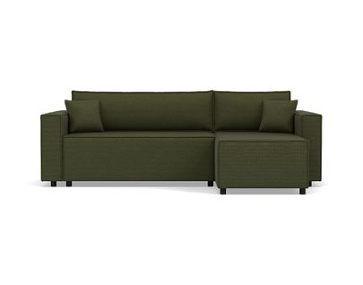 Jonas - Canapé D'angle Réversible 4 Places Convertible Avec Coffre En Tissu Texturé