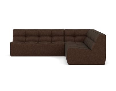 Alya - Canapé Modulable D'angle Réversible 5 Places En Simili