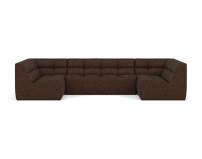 Alya - Canapé Modulable Panoramique 7 Places En Simili