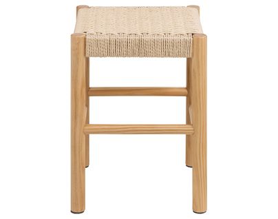 Liora - Tabouret En Bois De Pin Et Corde Tressée – H 45cm