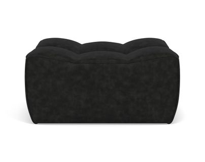 Alya - Pouf En Simili Noir