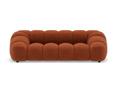 Ava - Canapé 3 Places En Velours Texturé Terracotta