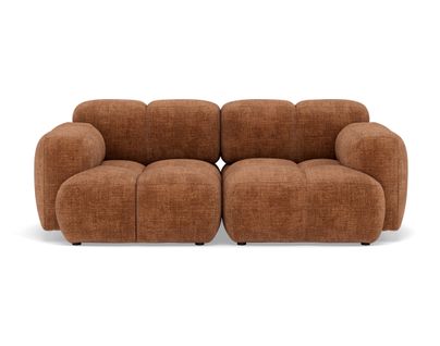 Grace - Canapé Modulable 2 Places En Velours Texturé