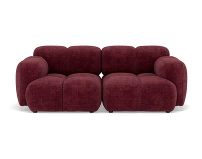 Grace - Canapé Modulable 2 Places En Velours Texturé