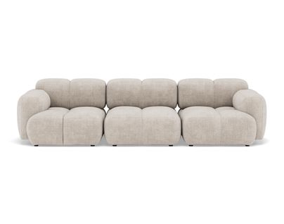 Grace - Canapé Modulable 3 Places En Velours Texturé