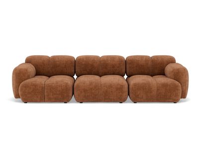 Grace - Canapé Modulable 3 Places En Velours Texturé