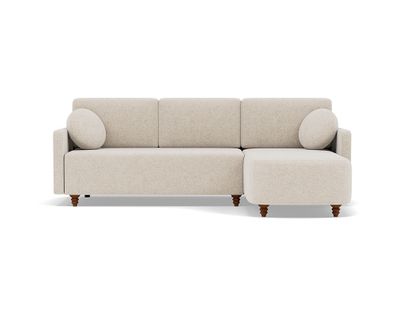 Calypso - Canapé D'angle Réversible 4 Places Convertible Avec Coffre En Tissu