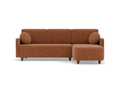 Calypso - Canapé D'angle Réversible 4 Places Convertible Avec Coffre En Tissu