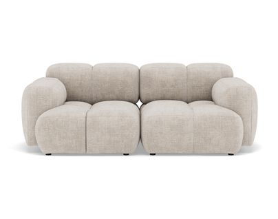 Grace - Canapé Modulable 2 Places En Velours Texturé