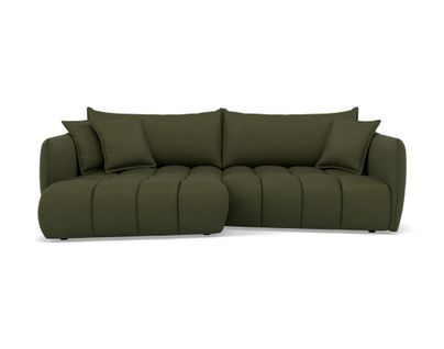 Cassiopee - Canapé D'angle Gauche 4 Places En Tissu Texturé Vert