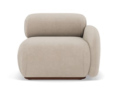 Penelope - Module D'assise Droit En Velours Texturé