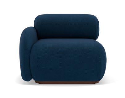 Penelope - Module D'assise Gauche En Velours Texturé