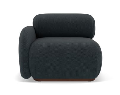 Penelope - Module D'assise Gauche En Velours Texturé