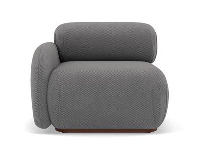 Penelope - Module D'assise Gauche En Velours Texturé