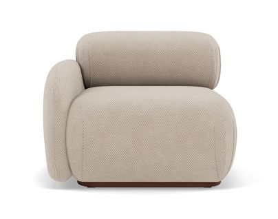 Penelope - Module D'assise Gauche En Velours Texturé