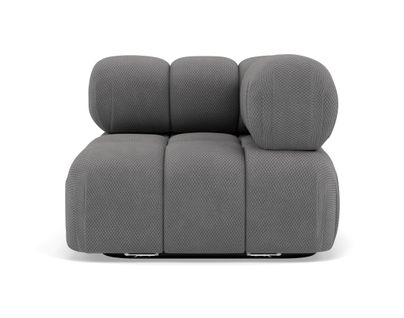 Ruby - Module D'assise D'angle Droit En Velours Texturé