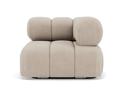 Ruby - Module D'assise D'angle Droit En Velours Texturé