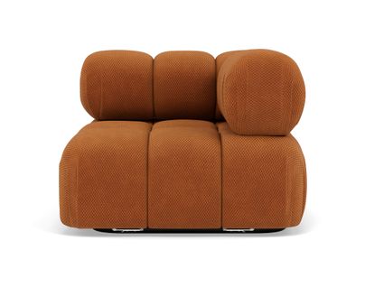 Ruby - Module D'assise D'angle Droit En Velours Texturé