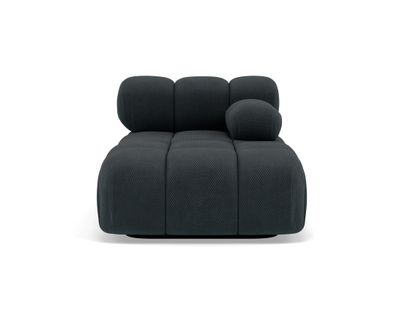 Ruby - Module D'assise Méridienne Droite En Velours Texturé