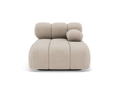 Ruby - Module D'assise Méridienne Droite En Velours Texturé