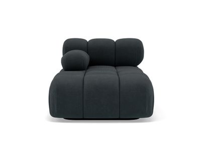 Ruby - Module D'assise Méridienne Gauche En Velours Texturé