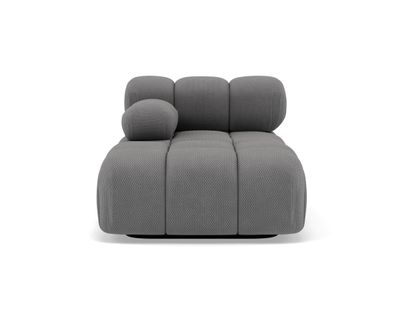 Ruby - Module D'assise Méridienne Gauche En Velours Texturé