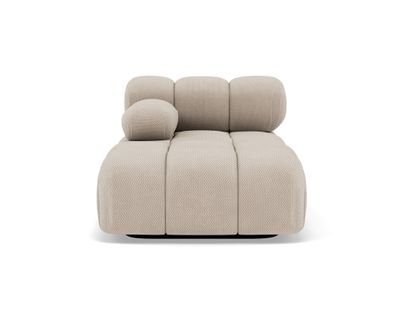 Ruby - Module D'assise Méridienne Gauche En Velours Texturé